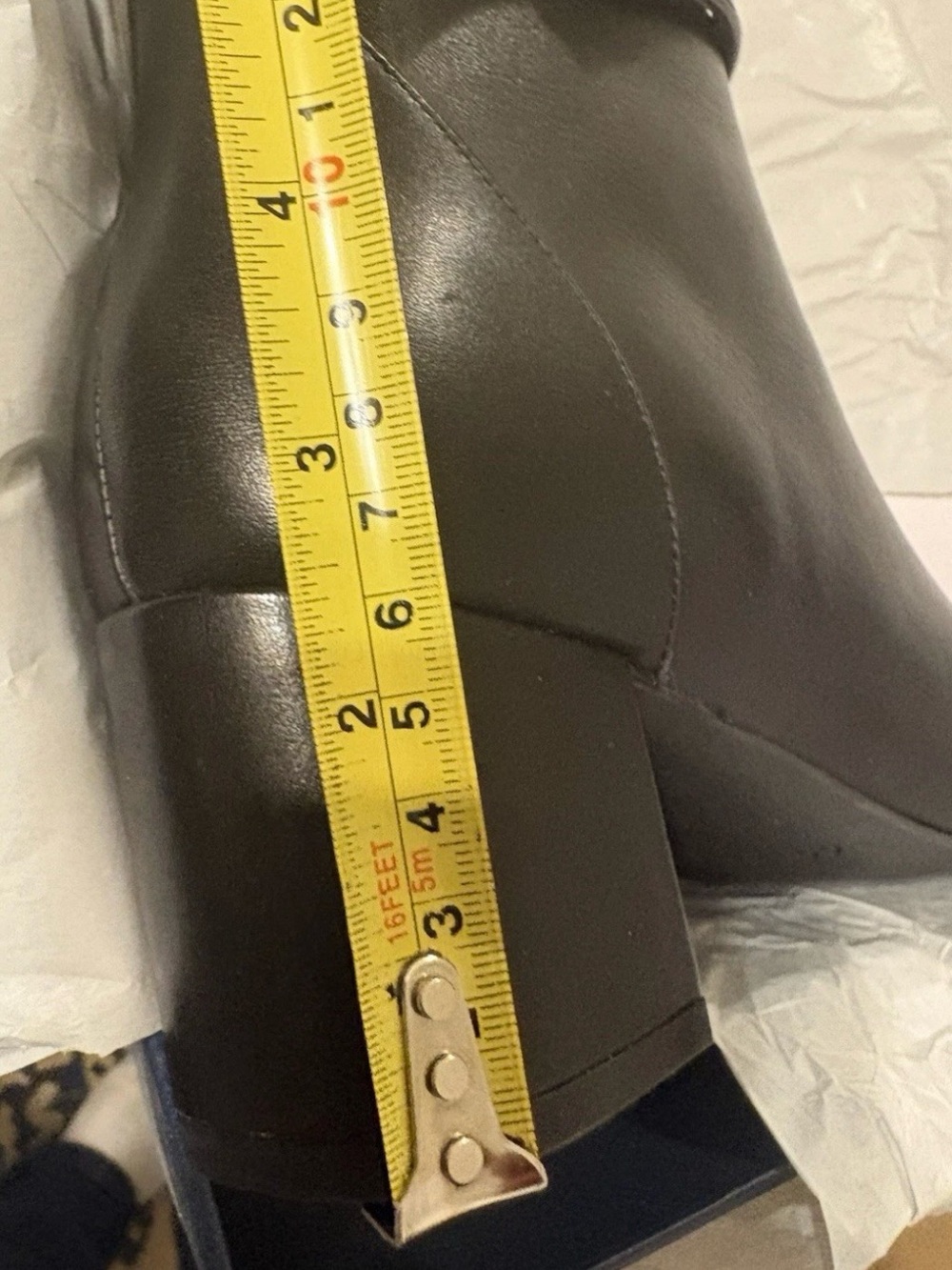 Cole Haan Dana Black Leather Knee High Boots W22253 Women’s 7.5B Block Heel - Picture 6 of 8